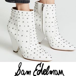 Sam Edelman | White Roya Studded Bootie
